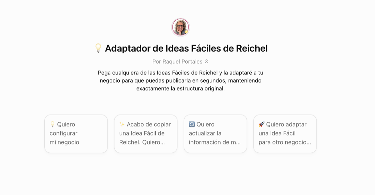 Adaptador de Ideas Fáciles de Reichel, GPT personalizado